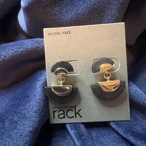 Nordstrom Rack Gold and Black Earrings